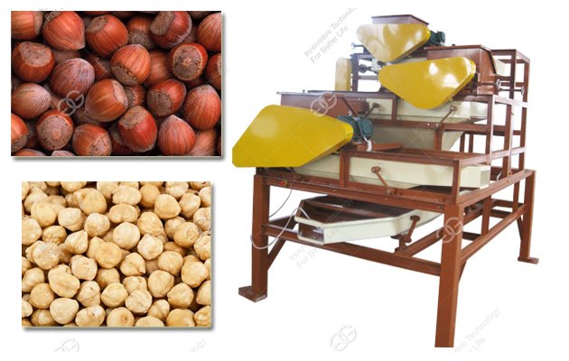 three stage hazelnut sheller machine