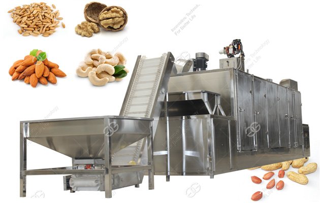 continuous sunflower seeds roasting machine