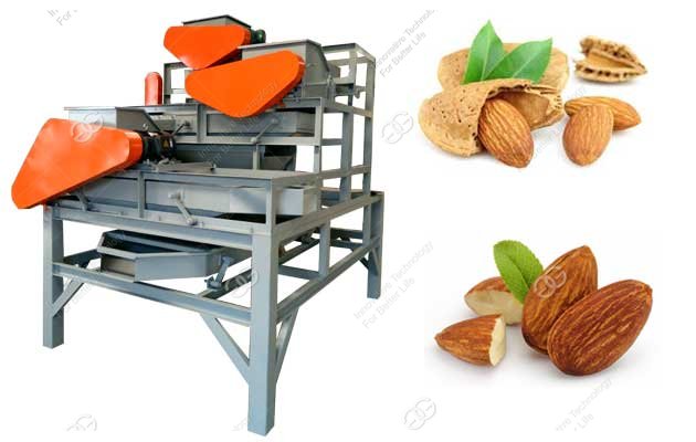 almond shelling machine with three stage